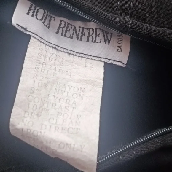 Vintage Holt Renfrew Black Evening Gown - Size 12 Modern 8-10 - Picture 2 of 13